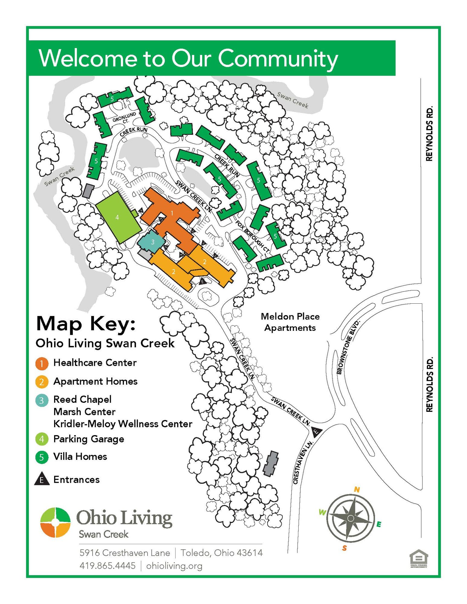 Contact ohio living swan creek independent living assisted living